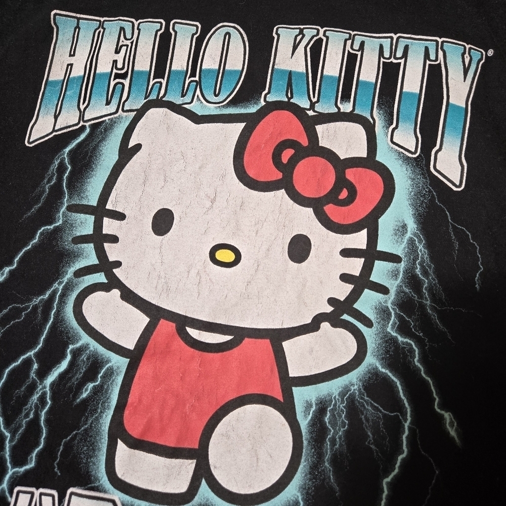 Hello Kitty Sarnio Black Lightning Tee Shirt - Picture 3 of 4